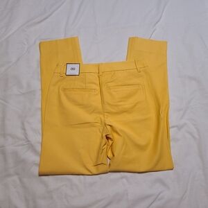 White House Black Market Yellow Slim Ankle Pants